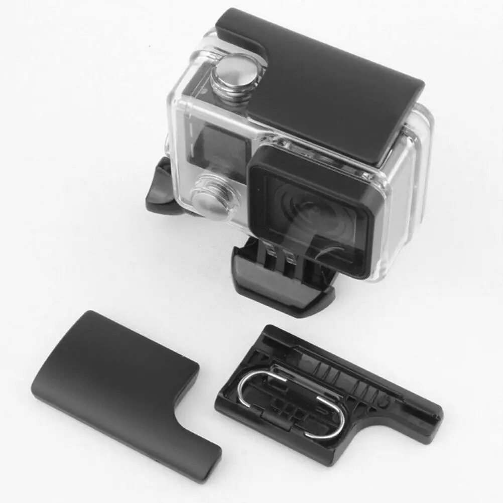 Пластиковый зажим с застежкой пряжкой для Gopro Hero 3 + 4 черный серебристый