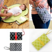 1pcs baby portable folding diaper changing pad waterproof mat fancy bag travel storage diaper changing pad