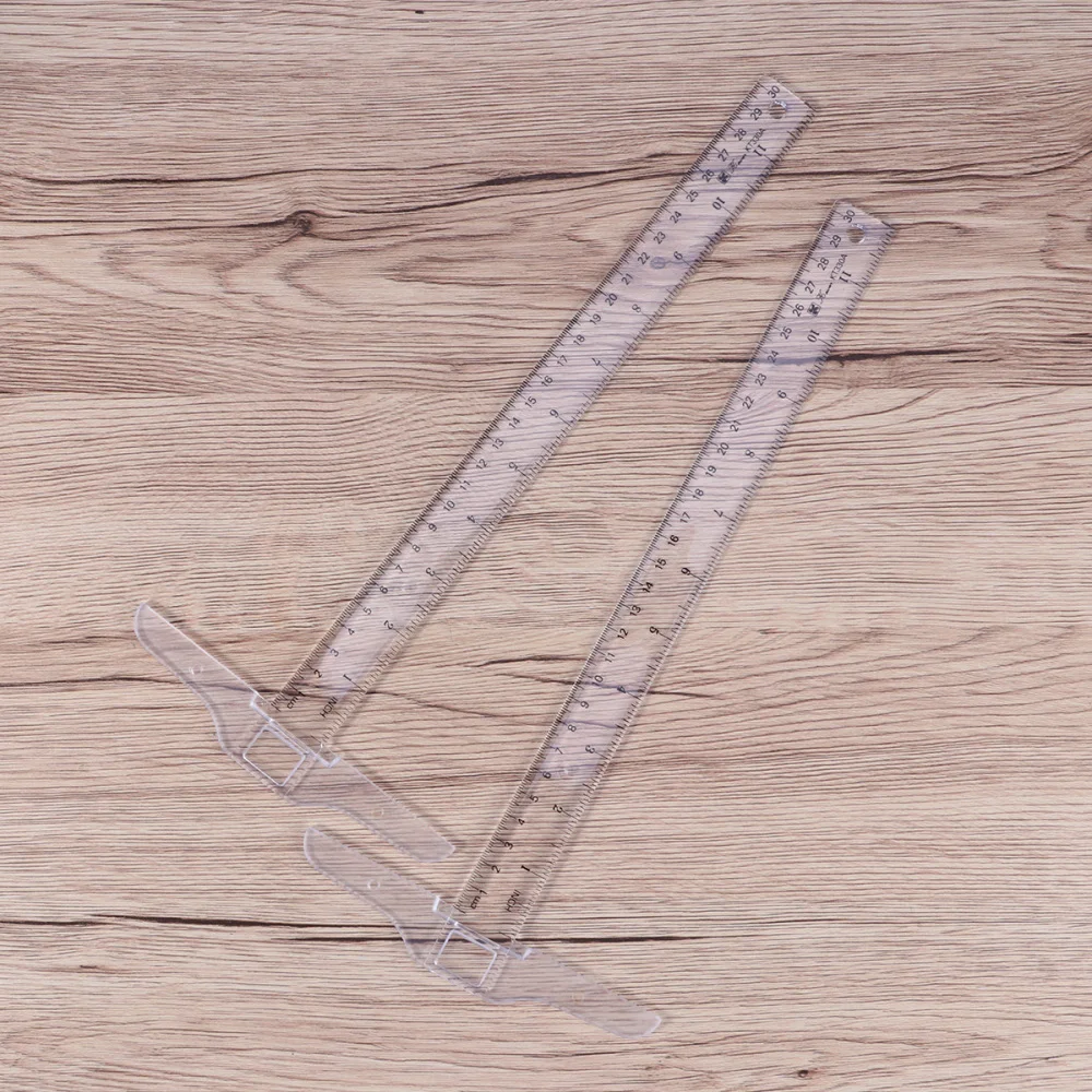 

2pcs 30cm T-Square Double Side Scale Measuring Tool T Shape Ruler for Drafting and General Layout Work (inch,)