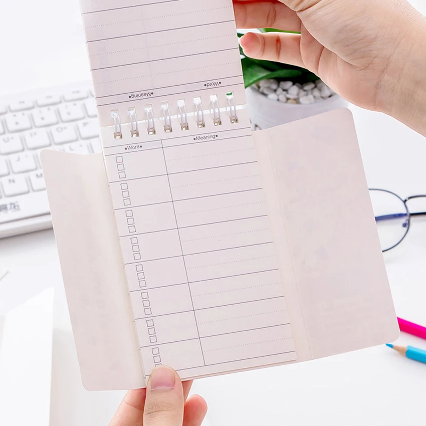 Словарь блокнот мультфильм английские слова книжка на спирали ручной дневник