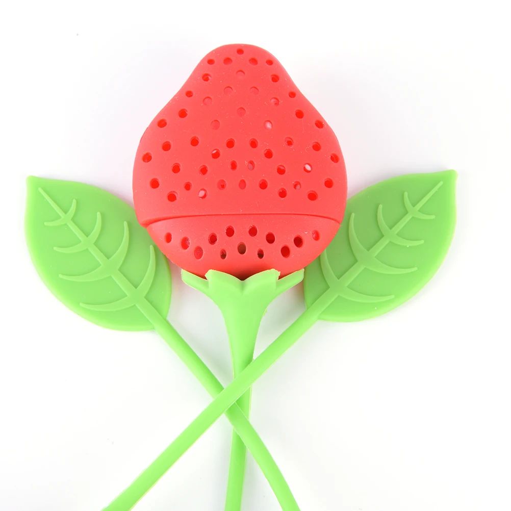 

1pc Useful Teapot Diffuser Silicone Strawberry Tea Infuser Tea Leaf Strainer Herbal Spice Infuser Filter Diffuser