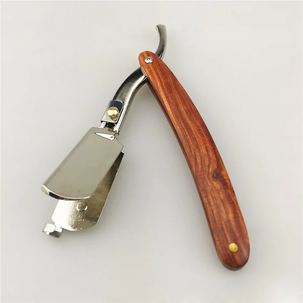 Стальные бритвы с деревянной ручкой для парикмахера складные мужские стальные
