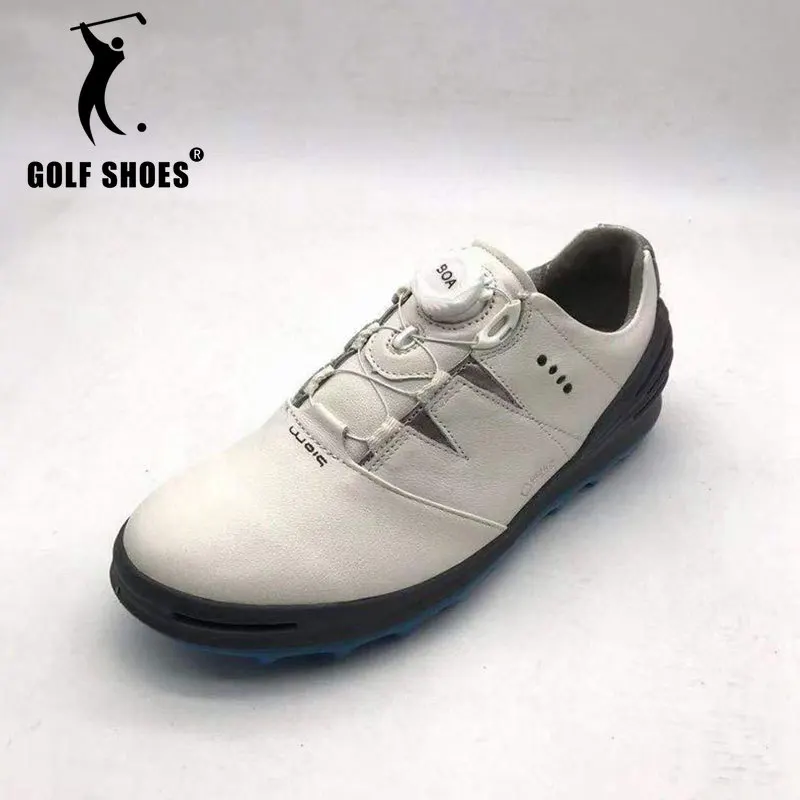 

Мужские Нескользящие кроссовки, брендовая модная обувь для гольфа, быстрая шнуровка, профессиональные кеды для гольфа, белые