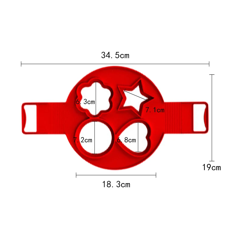 2020New! Форма для жареных яиц формы блинов силиконовые антипригарная простая в