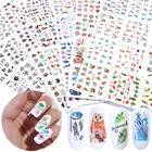Наклейки для ногтей, смешанный дизайн, 84 шт., переводные наклейки, слайдер для ногтей, декоративные наклейки для маникюра, наклейки SABN1129-1212