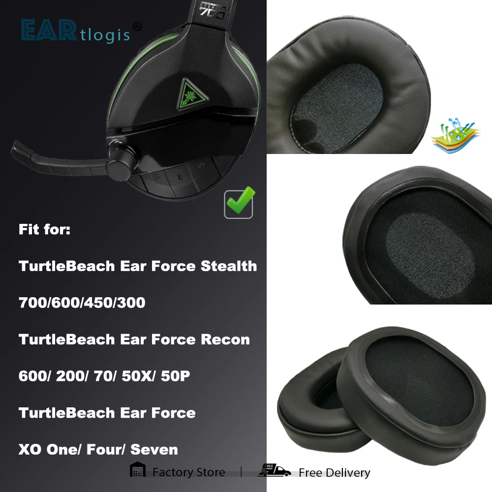 

Replacement Ear Pads for TurtleBeach Ear Force Stealth 700/600/450/300,Recon 600/200/70/50X/50P,XO One/Four/Seven Headset Parts
