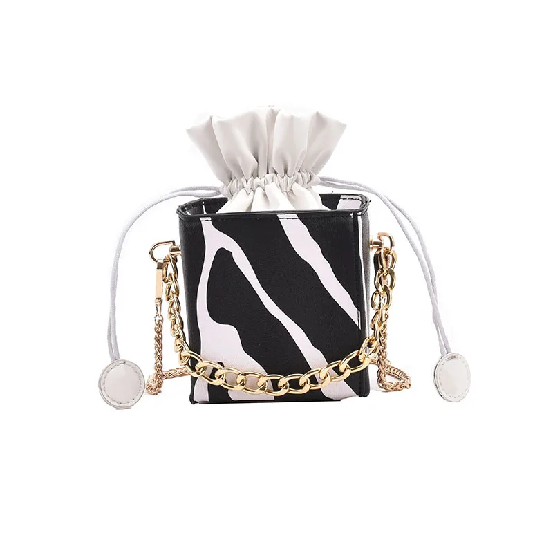 

New Box Design Small Animal Pattern PU Leather Bag Crossbody 2021 Summer Luxury Brand Chain Shoulder Handbags and Purses