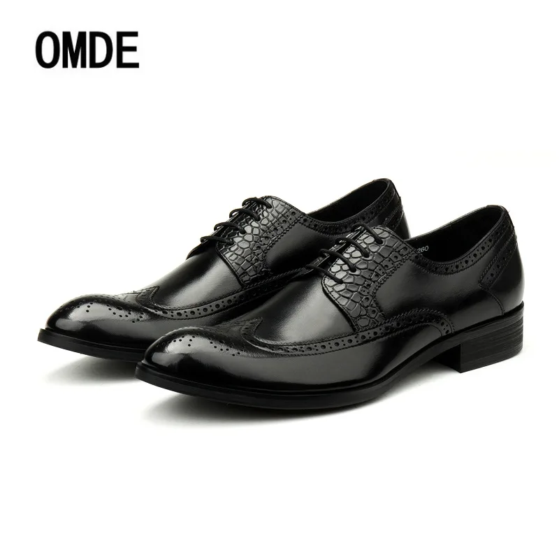 

QYFCIOUFU Mens Formal Shoes Genuine Leather Oxford Shoes For Men Black 2020 Dress Shoes Wedding Shoes Laces Leather Brogues Shoe