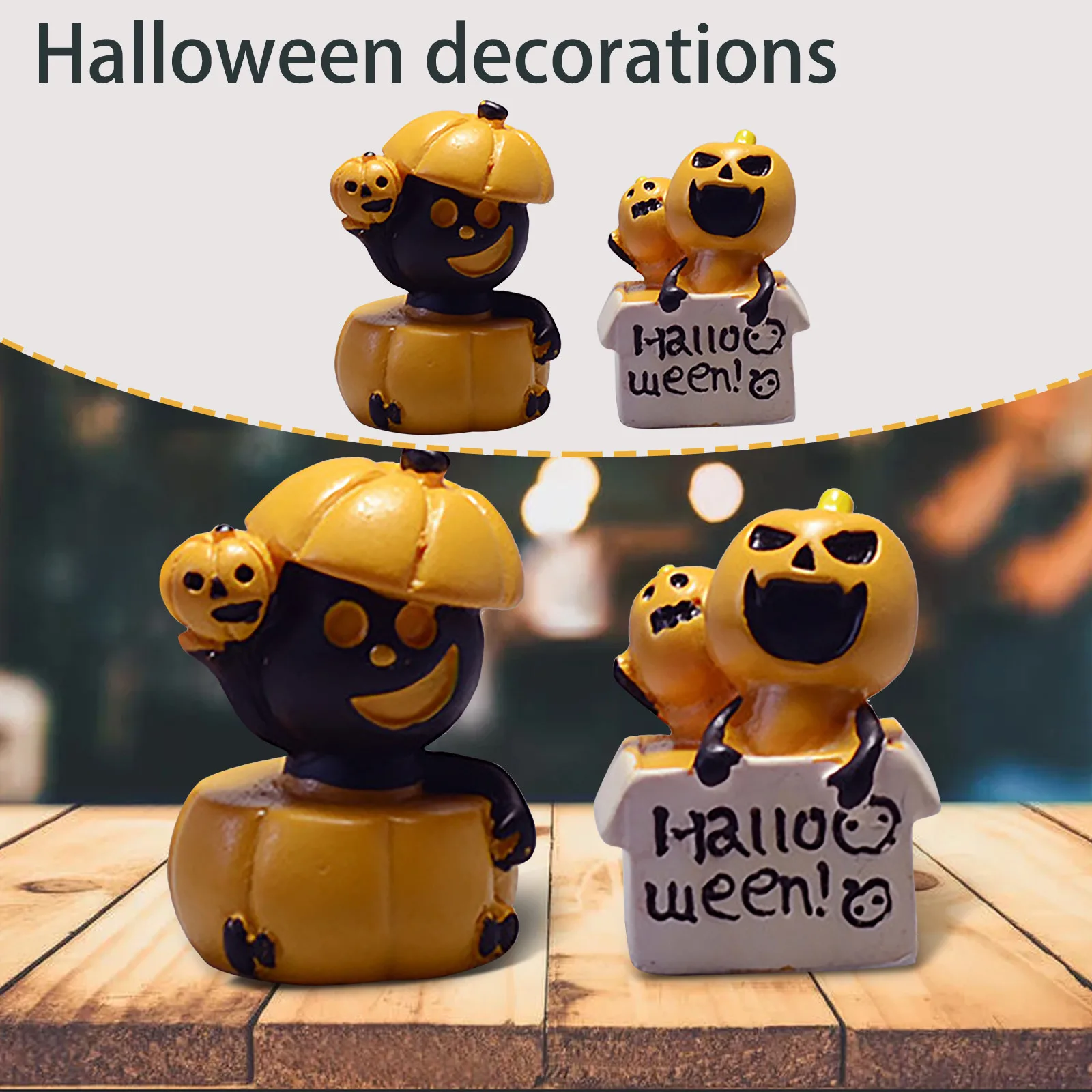 

Halloween Miniature Pumpkin Figurines Toys Fairy Garden Ornament DIY Crafts Micro Landscape Dolls Home Decoration Accessories
