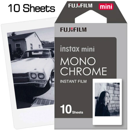 10-50 листов Fujifilm Fuji Instax Mini 8 9 черно-белые монохромные пленки для моментальной мини 8 9 7s 25 фотобумага для камеры - Цвет: 10 Sheets