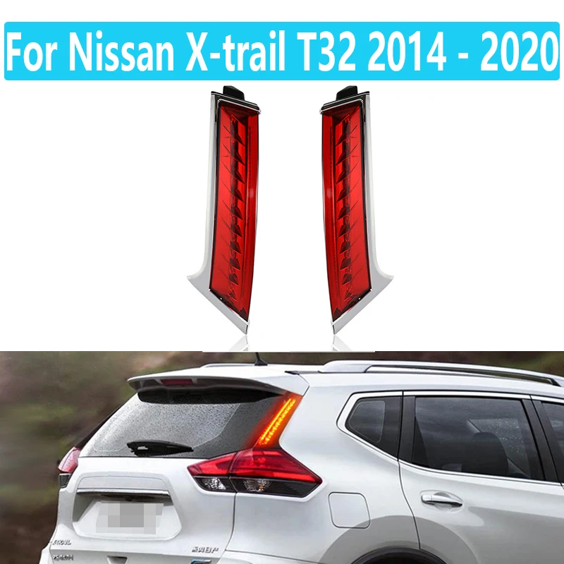 

Dynamic Turn Signal Light For Nissan X-trail T32 2014-20 3 In 1 Function LED Bumper Light Rear Fog Light Brake Light Post Light