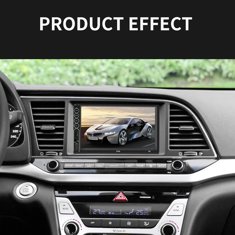 

Multifunctional 7-inch HD Car Radio MP5 Player N6 Car MP5 Player with Remote Control Support Bluetooth Connection USB Charging