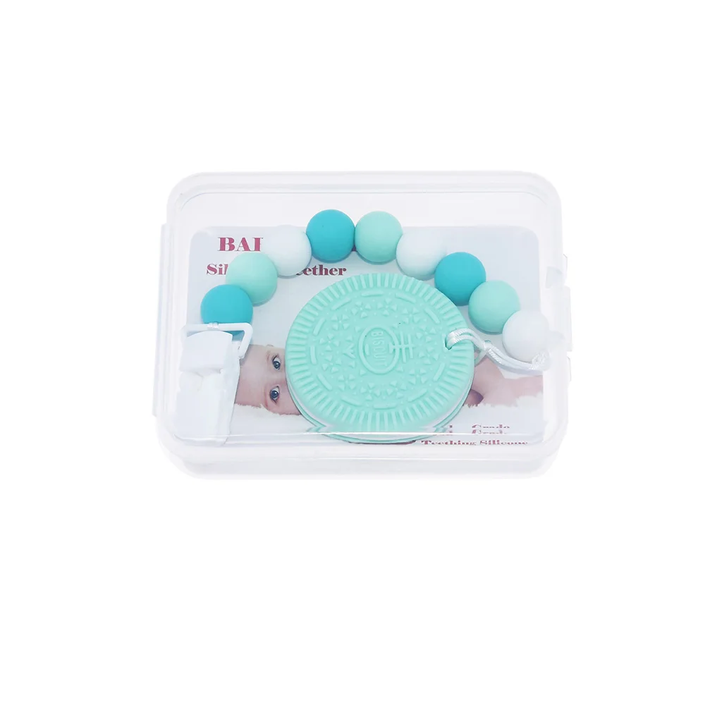 PP-38 Happyfriends 1 шт. мягкий силиконовый жевательный кулон бисквит аксессуары для ухода за зубами печенье силиконовый Прорезыватель Детские укусы игрушки - Цвет: PP-38