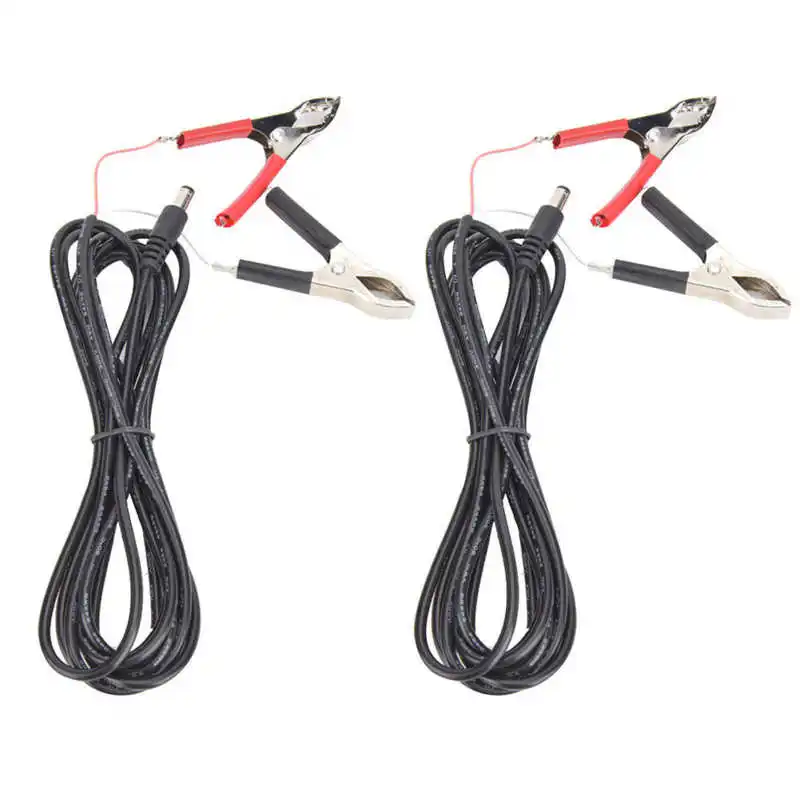 

2Pcs DC Power Plug Male to Crocodile Clip Wire 3 Meters 12V/24V for LED Power Connector Crocodile Clip Wire