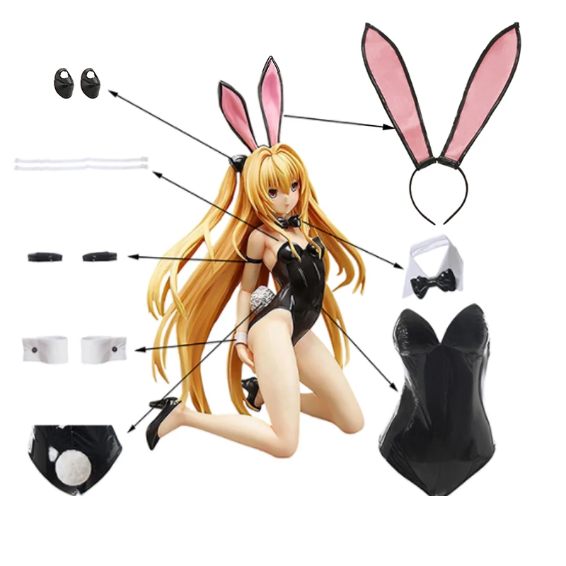 Женский костюм для косплея аниме Love Ru Eve Golden Darkness вечерние комбинезоны с кроликом