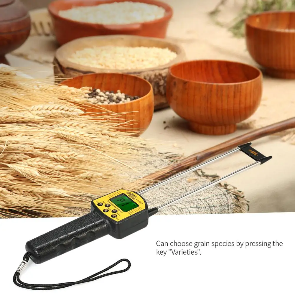 

Handheld Corn Wheat Bean LCD Digital Grain Moisture Meter Hygrometer LCD humidity meter with Probe 2020 hot sale new