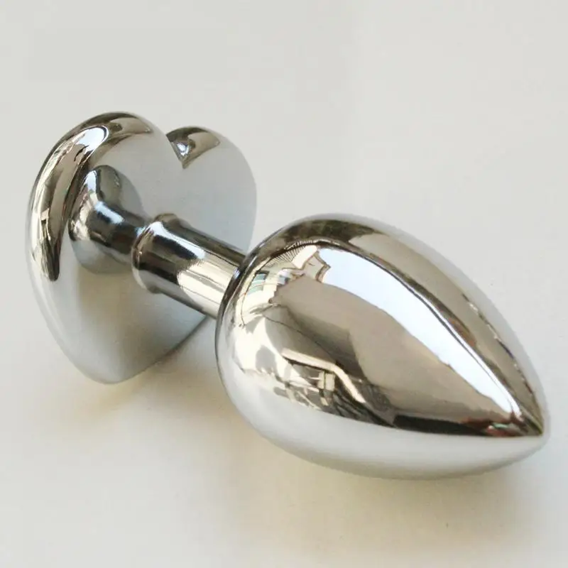 Металлическая Анальная пробка в форме сердца анальная из нержавеющей стали