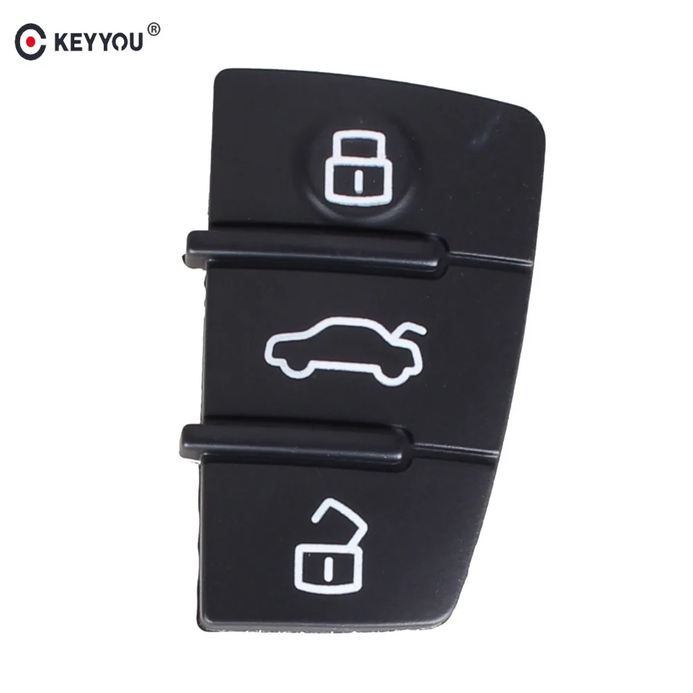 Резиновый чехол для брелка KEYYOU 3 кнопки Audi A3 A4 A5 A6 A8 Q5 Q7 TT S LINE RS автомобильного