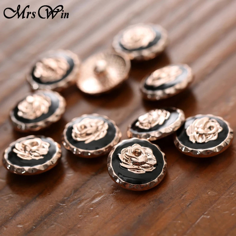 6 шт./лот новинка ювелирное изделие розовое золото цветок розы металлические