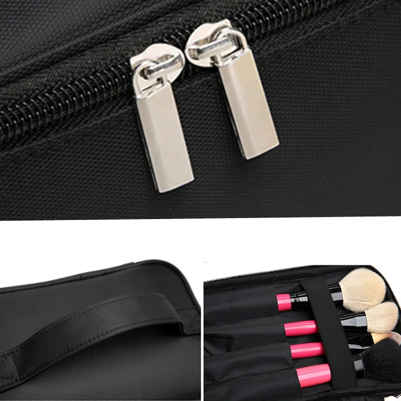 

Women Large Cosmetic Bag Box Waterproof Oxford Make up Case Travel Organizer Necessary Beauty Vanity Toiletry Wash Makeup Pouch