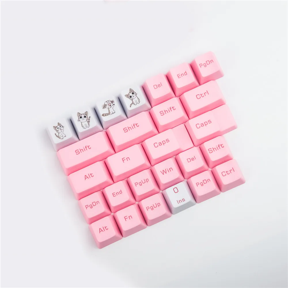 

1 set PBT Dye Subbed Key Caps For MX Switch Mechanical Keyboard OEM Profile Keycap Cat Key Cap For Cherry 3000 Filco Customized