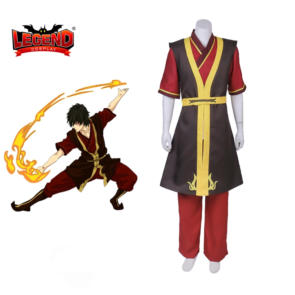 Косплей Легенда Аватара Последний пневматический принц Zuko Костюм для взрослых