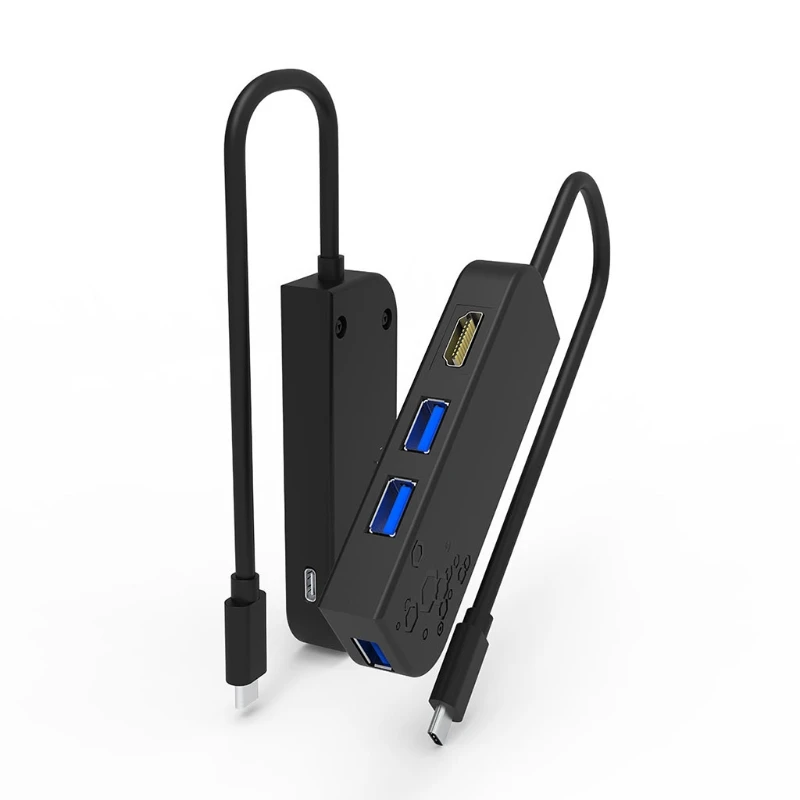 

5-in-1 Type C Hub Multi-Port HDMI-Compatible USB3.0 Docking Station PD Fast Disk
