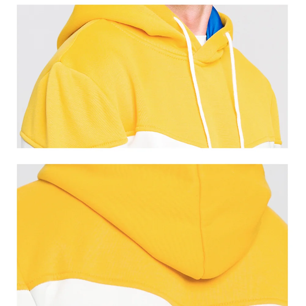 

Men Fashion Hoodies Tops Autumn Winter Men High Street Hooded Sweatshirt Patchwork Casual Hoodies Sweatshirts Male