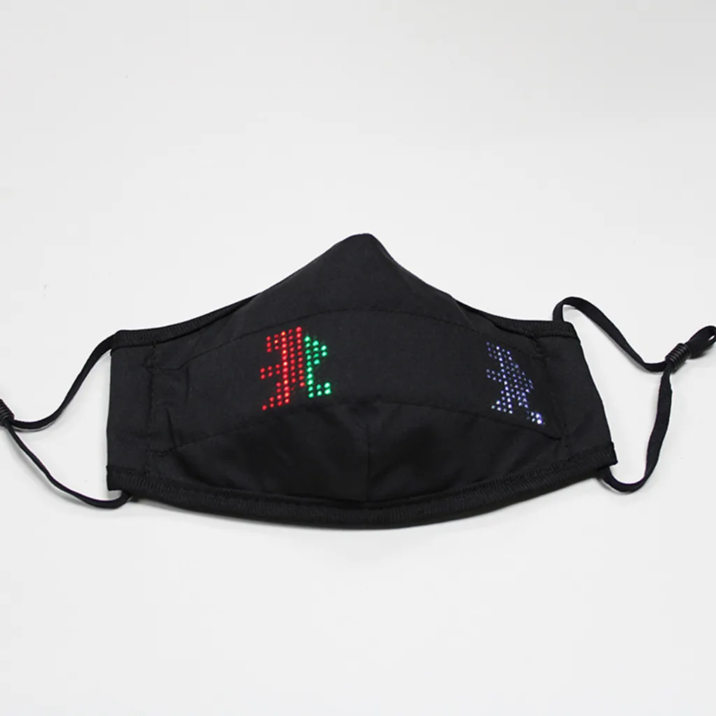 Маска для рта роскошный дизайн маскарад Хэллоуин светодиодный Оптическое