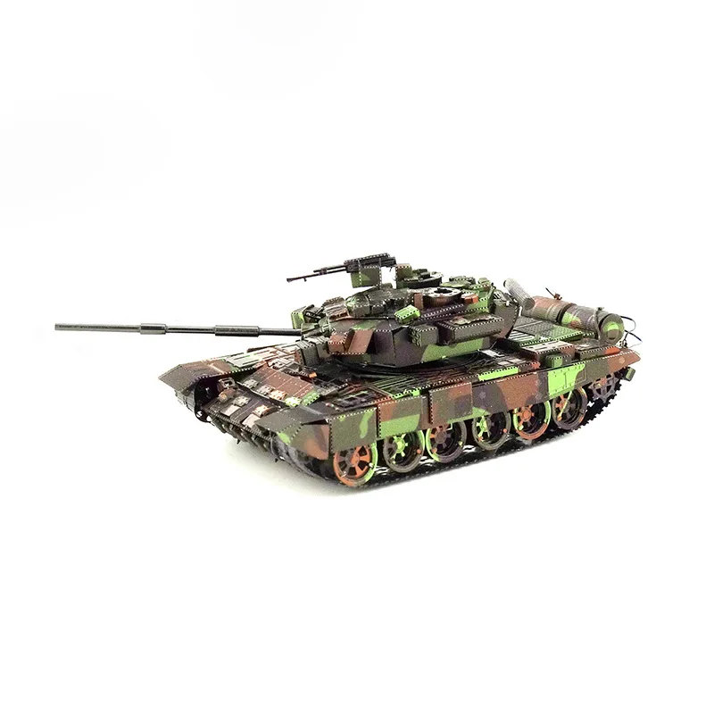Piececool металлический пазл-клей бесплатно DIY собранная модель 3D Россия T90 Танк цветная версия