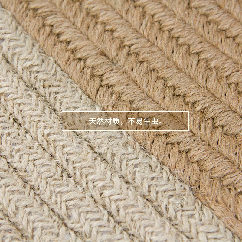 値段 居間用の手作り織りカーペット,寝室用の日本のタミ生地,丸い毛布,カスタムメイド,100% ジュート