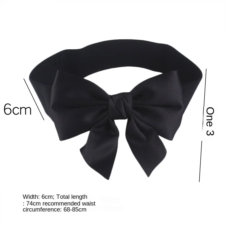 Женский эластичный пояс с бантом и широким ремнем подходит к платьям рубашкам