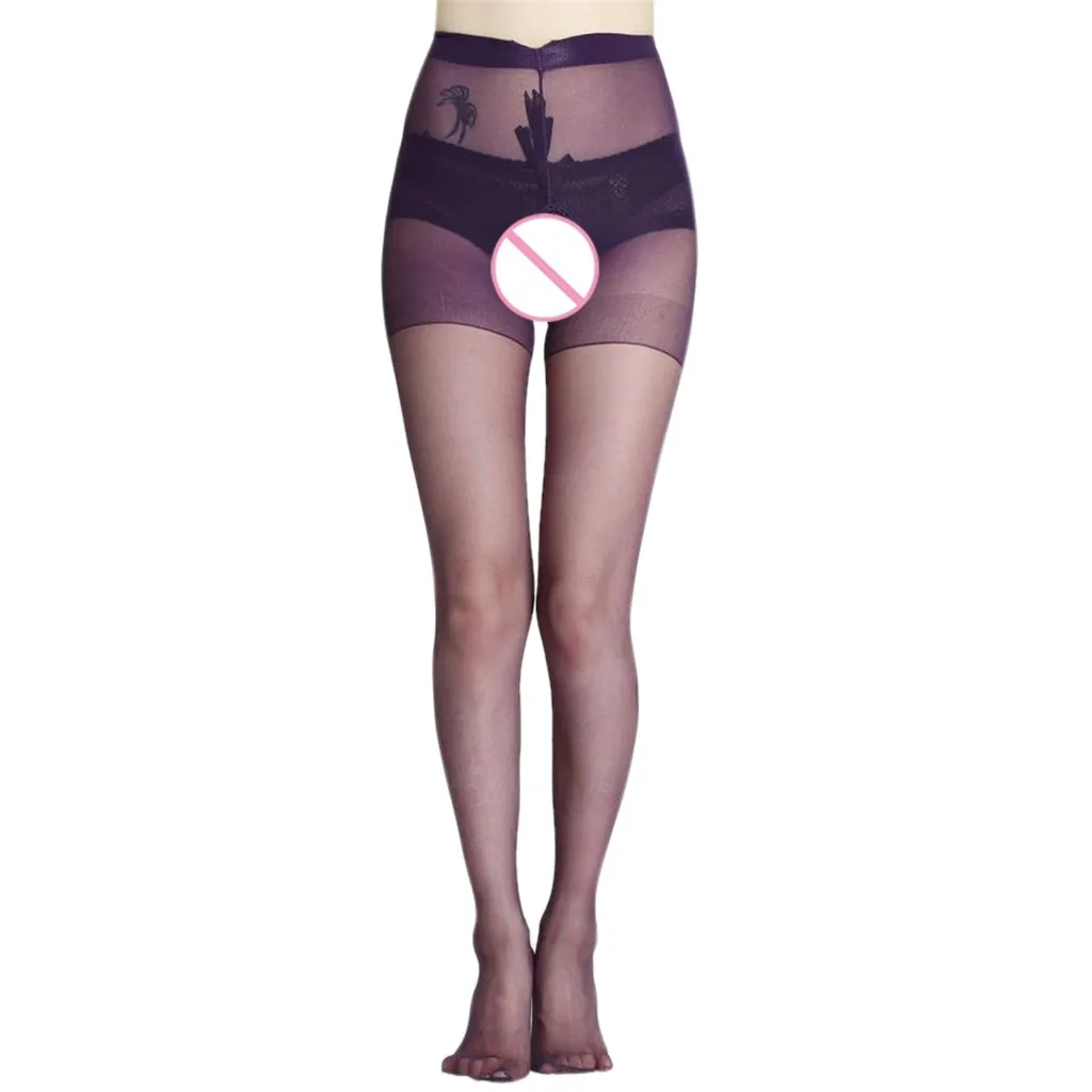 Женские эротические чулки без пятки с открытой промежностью колготки нижнее