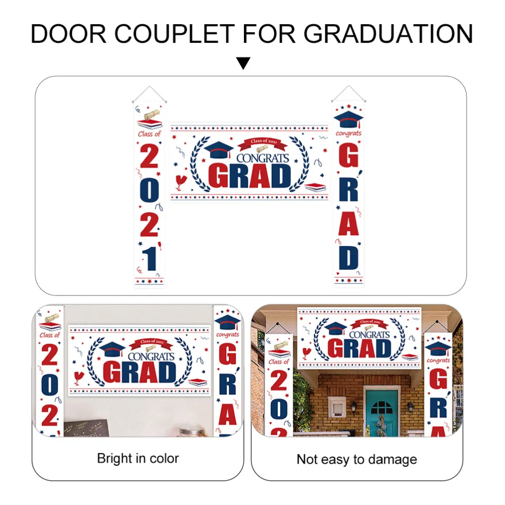 

1 Set Graduation Party Banner Graduation Design Background Couplet Party Decor