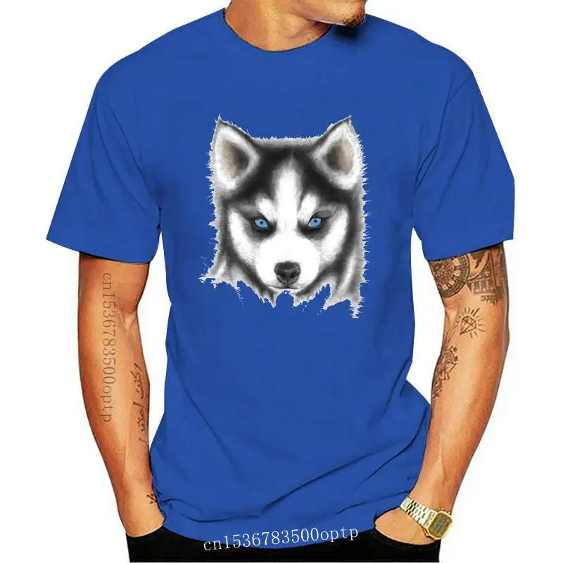 

New 2021 Men's and Male Clothing Cute pug design Dog Siberian Husky Printed T Shirts Cute Dog Short Sleeves T-shirt