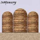 Двухсторонний эластичный чехол с изображением деревянной арки для украшения дня рождения