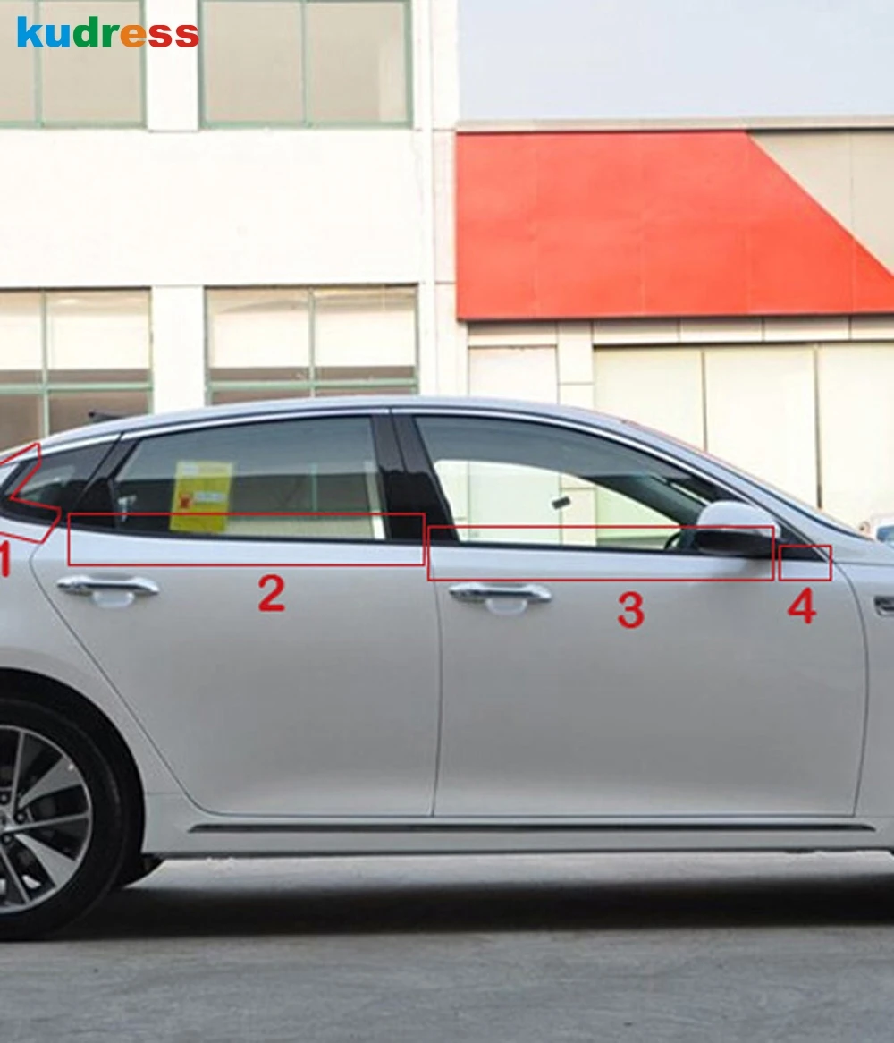 Для Kia Optima K5 2016 2017 нержавеющая сталь Нижняя оконная рама крышка отделка молдинги