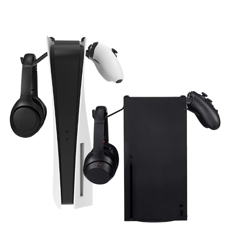 

2pcs Headset Holder, Controller & Headphone Holder Stand Wall Mount Bracket for X-box/PS5 H9EB