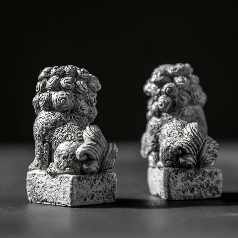 Миниатюрная Статуэтка льва из камня в китайском стиле статуэтка ручной работы