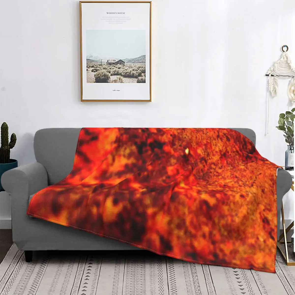 

Manta de óxido quemado para cama, colcha de lino a cuadros, con capucha, 90