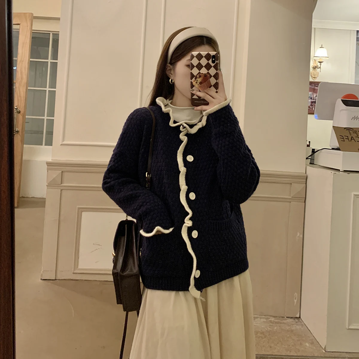 

New 2021, Niche design, Knit Sweater, Plus-size, Women's wear, Winter wear, Gentle wind