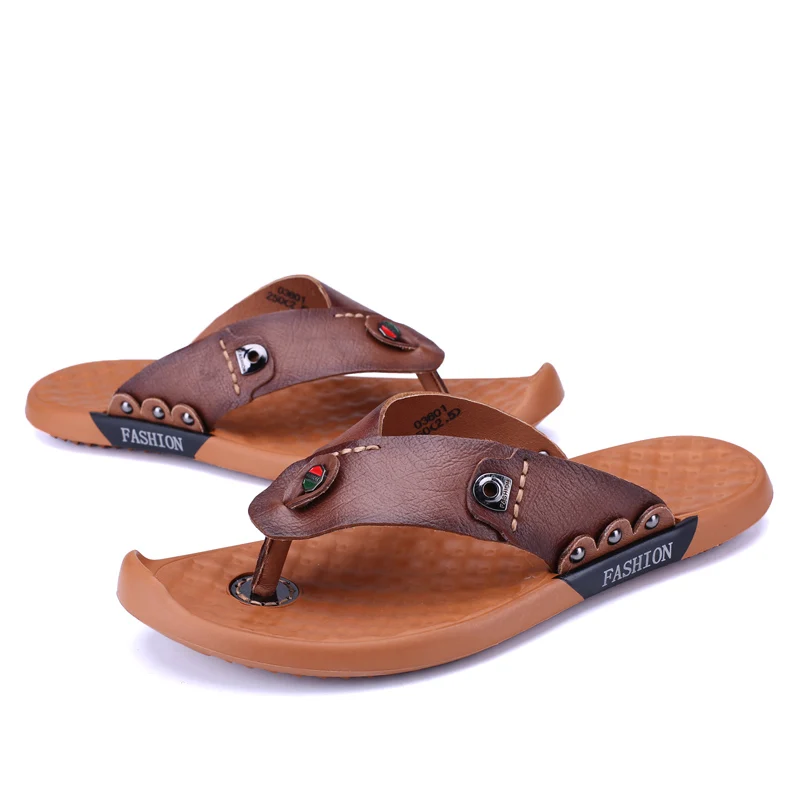 

verano beach da masculina 2020 rasteira sandale sandals outdoor homme zandalias playa fashion hollow couro slides safety shoes