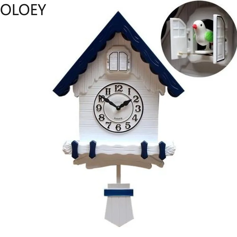Modern Creative Cuckoo 3D Wall Clock Living Room Children's Bedroom Cartoon Shabby Chic Clocks Home Decor Pendulum | Дом и сад