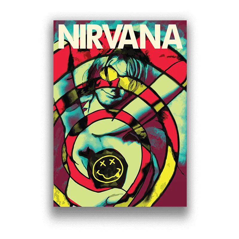 Nirvana певица плакат Kurt Cobain мелованная бумага для кафе Творческий обои украшения