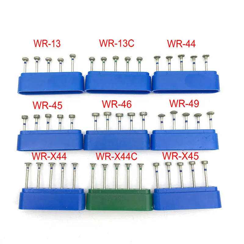 50 шт./10 коробок Стоматологические алмазные Буры высокоскоростные зеркальные