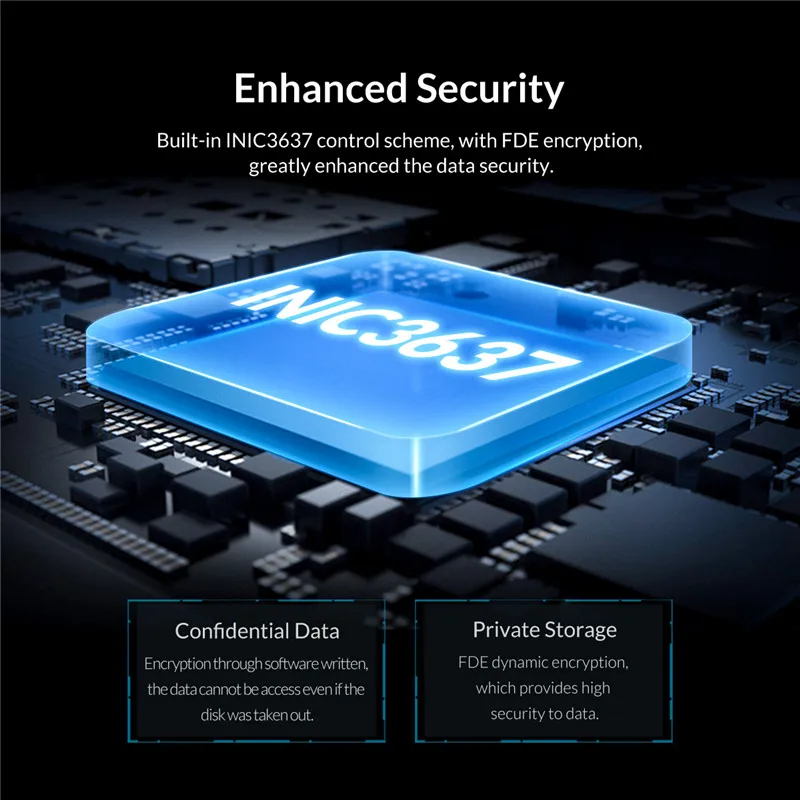 ORICO 2 5-дюймовый жесткий диск USB3.0 SATA интерфейс 5gbps SSD чехол поддерживает 7-9 5 мм UASP