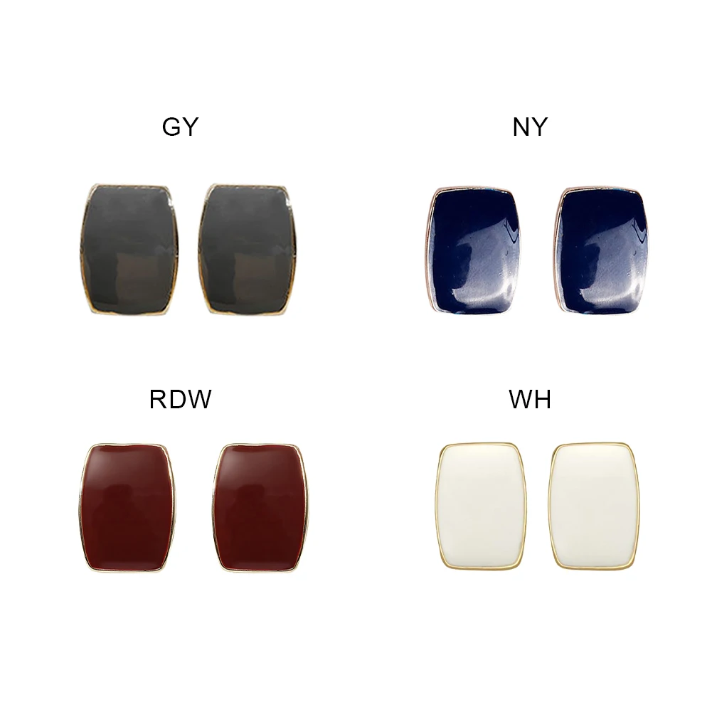 

s925 needle Korea Style retro square wild tide earrings cold wind simple commuter earrings for women girl ear ornaments