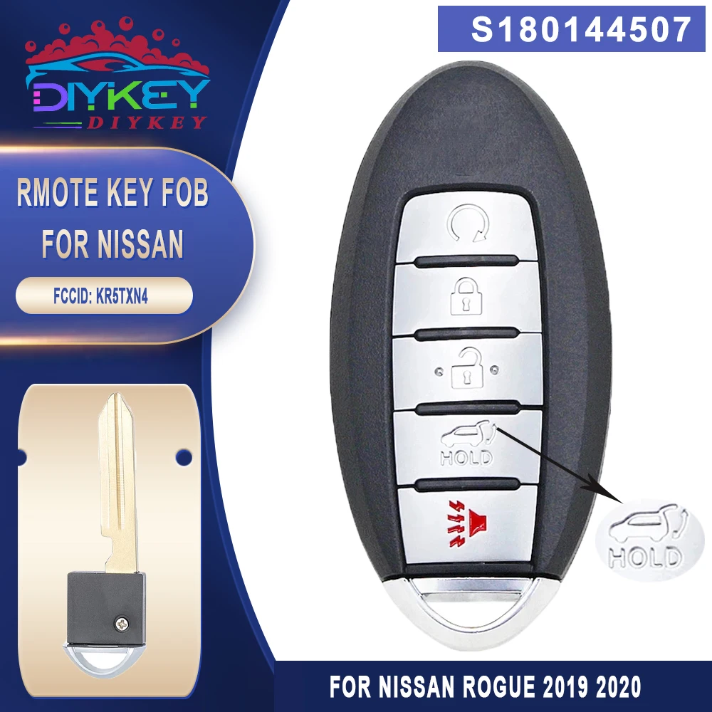 DIYKEY S180144507 , KR5TXN4 for Nissan Rogue 2019 2020 Smart Remote Key Fob 433.92MHz 4A DIYKEY S180144507 , KR5TXN4 for Nissan Rogue 2019 2020 Smart Remote Key Fob 433.92MHz 4A