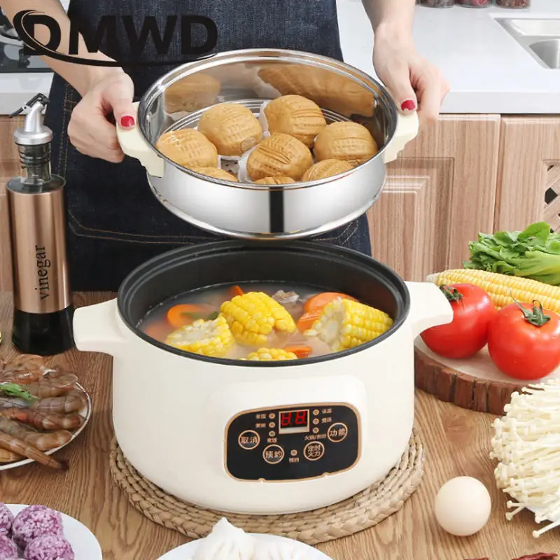 DMWD 3L 110V 220V с антипригарным покрытием рисоварка многофункциональный для тушеного