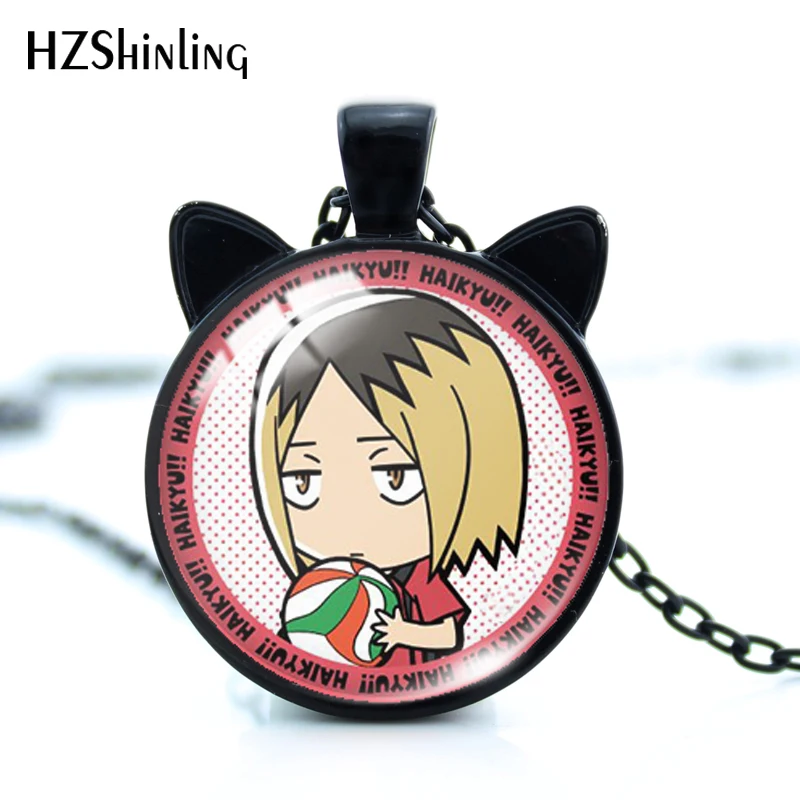 2020 Новый Haikyu! Волейбольные Мальчики кулон ожерелье Аниме Круглый Фото кошка